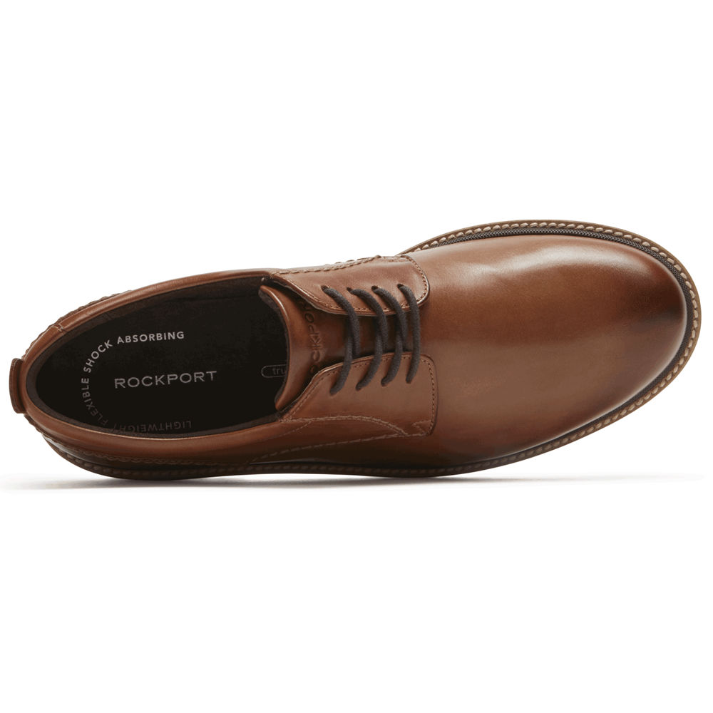 Rockport Mens Oxfords Brown - Marshall Plain Toe - UK 580-JKPZVD